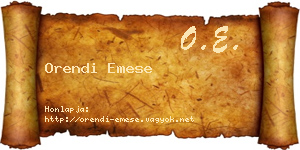 Orendi Emese névjegykártya
