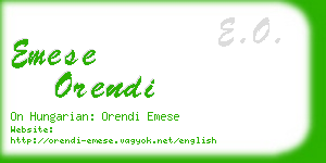 emese orendi business card